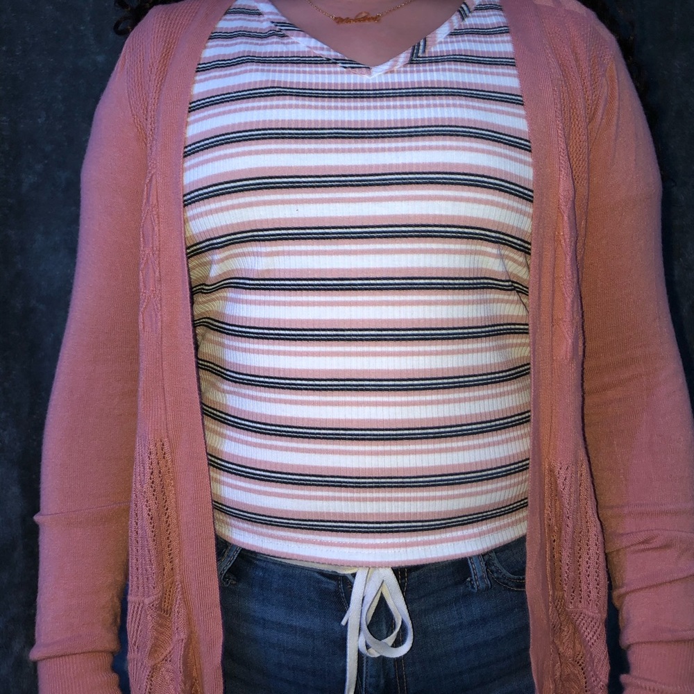 Pink cardigan